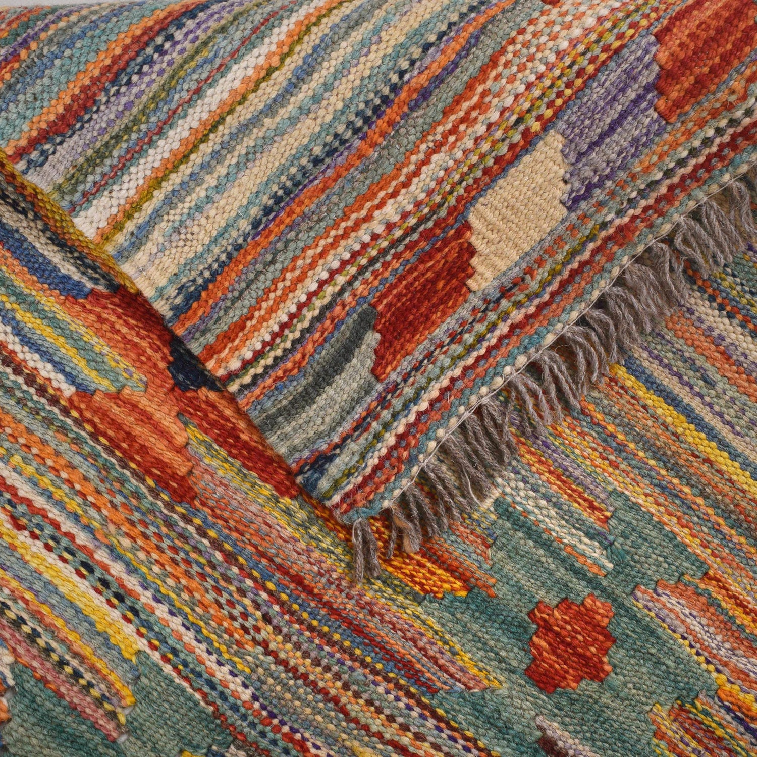 Hand Knotted Flatweave Kilim 3' 3" x 4' 9" ft / 100 x 146 cm - No. B29438