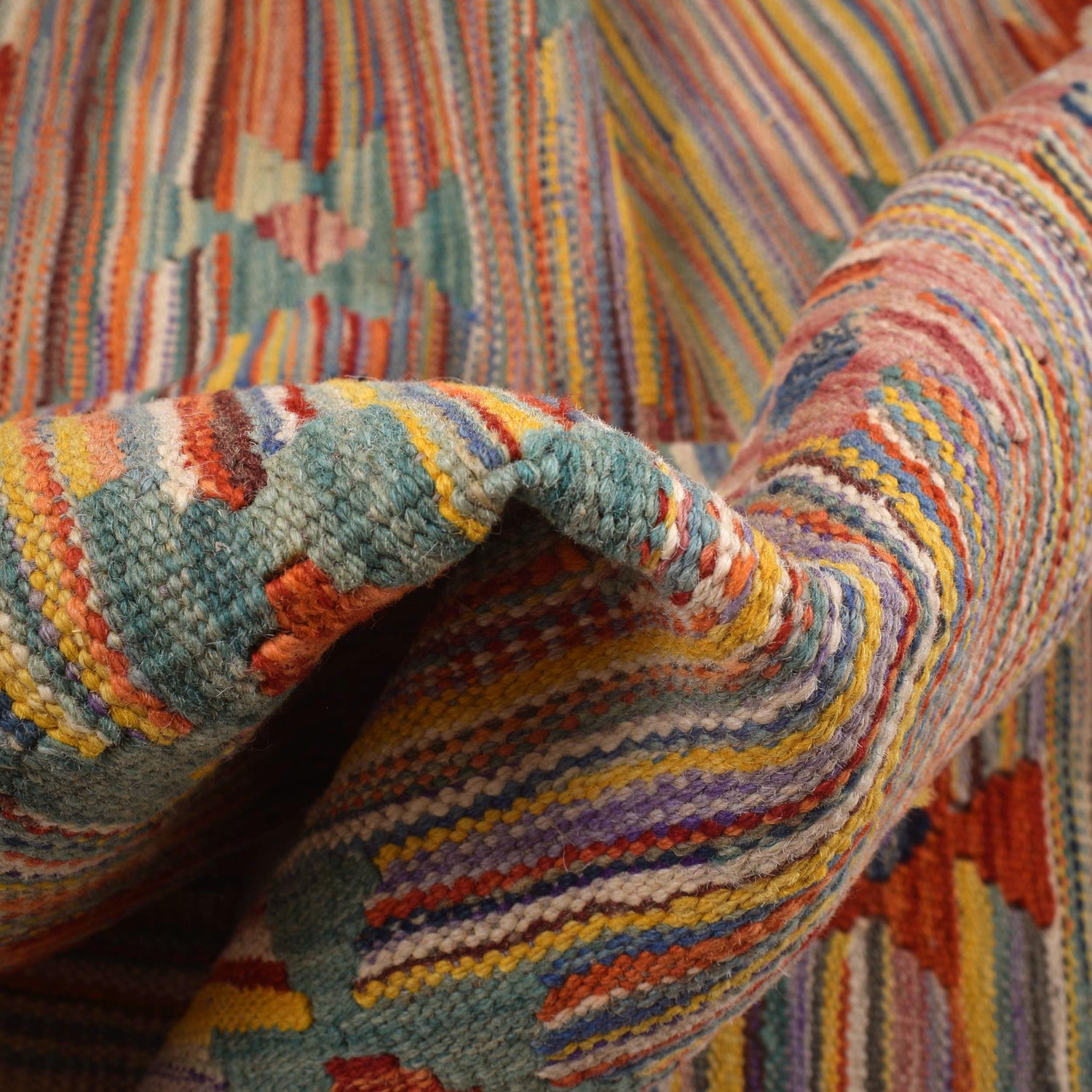 Hand Knotted Flatweave Kilim 3' 3" x 4' 9" ft / 100 x 146 cm - No. B29438