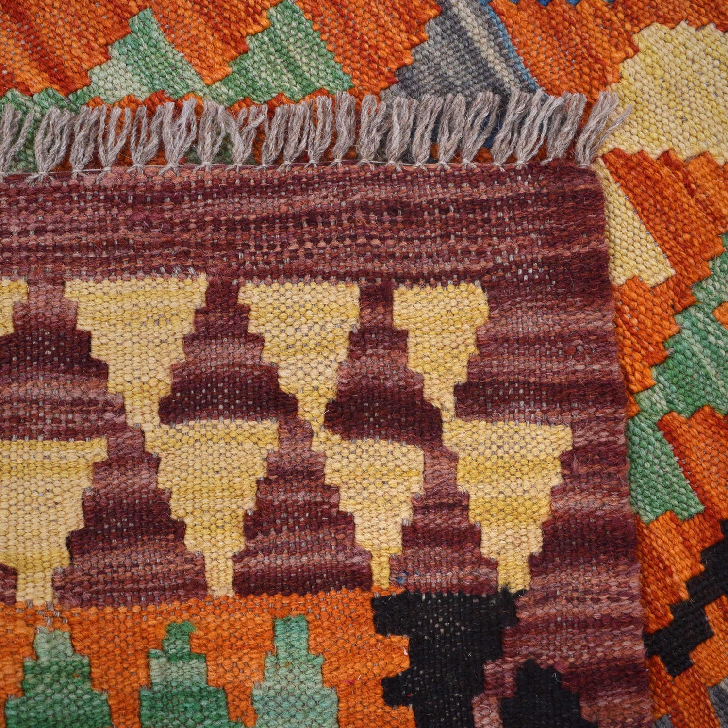 Handmade Vegetable Kelim 2' 10" x 5' 2" ft / 86 x 158 cm - No. B29439