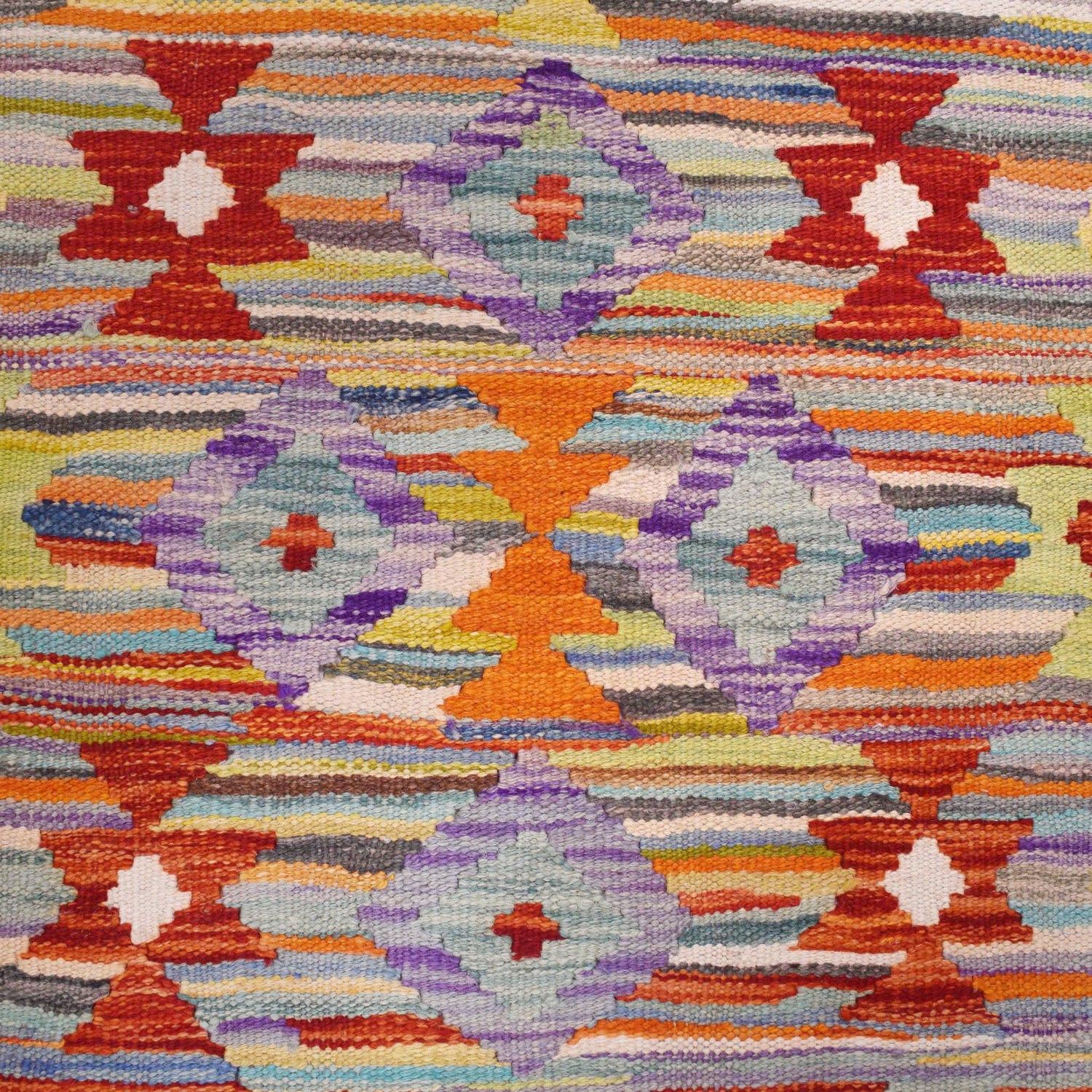 Handmade Turkish Design Wool Kilim 3' 3" x 5' 1" ft / 98 x 154 cm - No. B29444