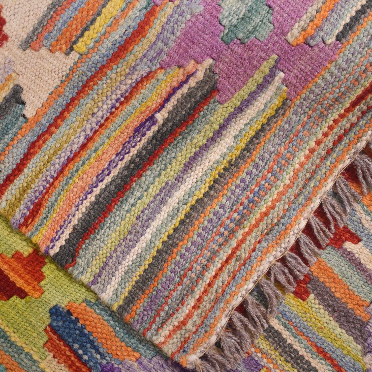 Handmade Turkish Design Wool Kilim 3' 3" x 5' 1" ft / 98 x 154 cm - No. B29444