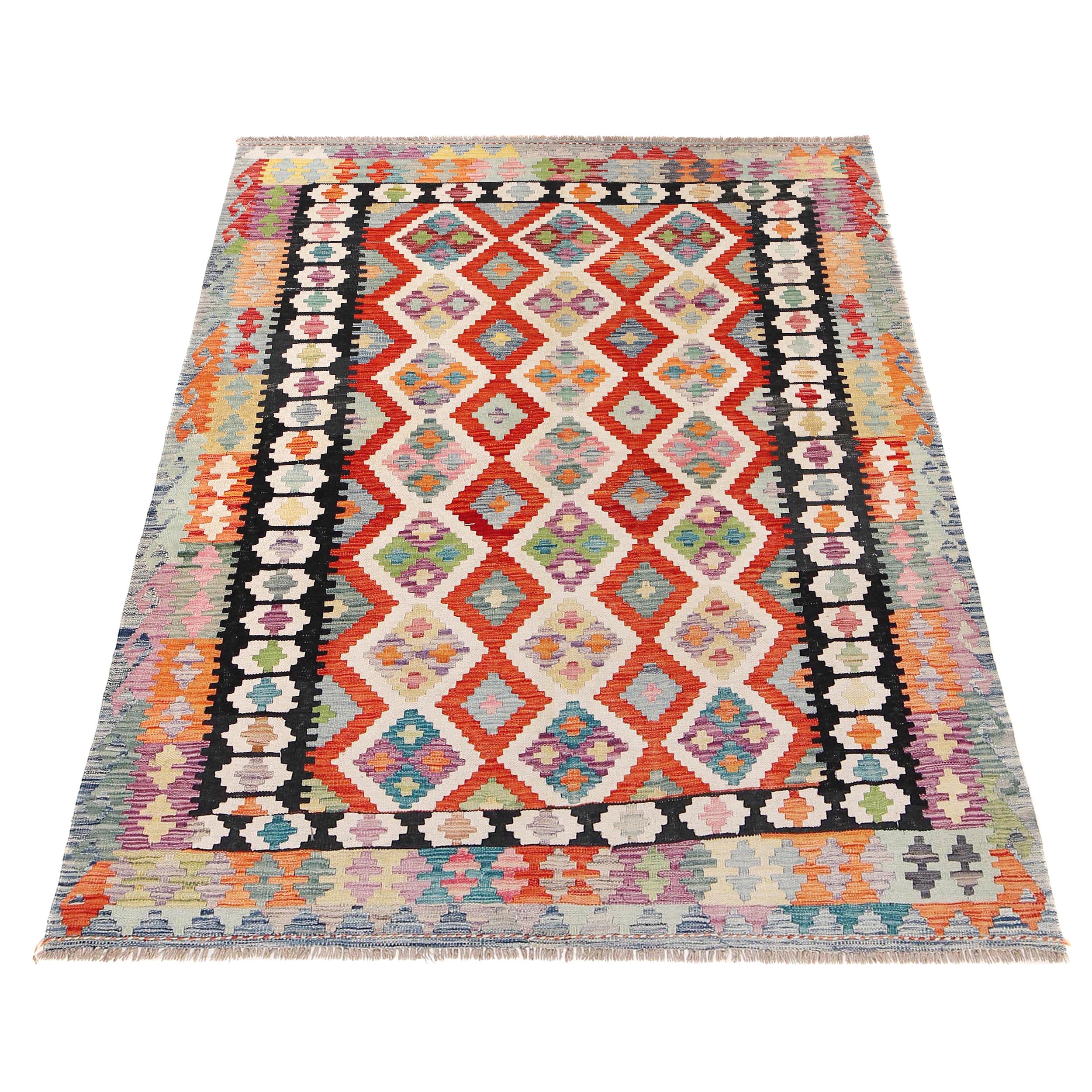 Handmade Vegetable Kilim 5' 11" x 8' 0" ft / 180 x 245 cm - No. B29446
