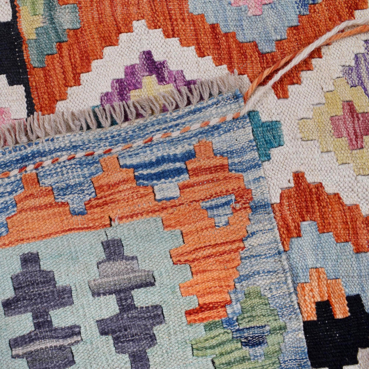 Handmade Vegetable Kilim 5' 11" x 8' 0" ft / 180 x 245 cm - No. B29446