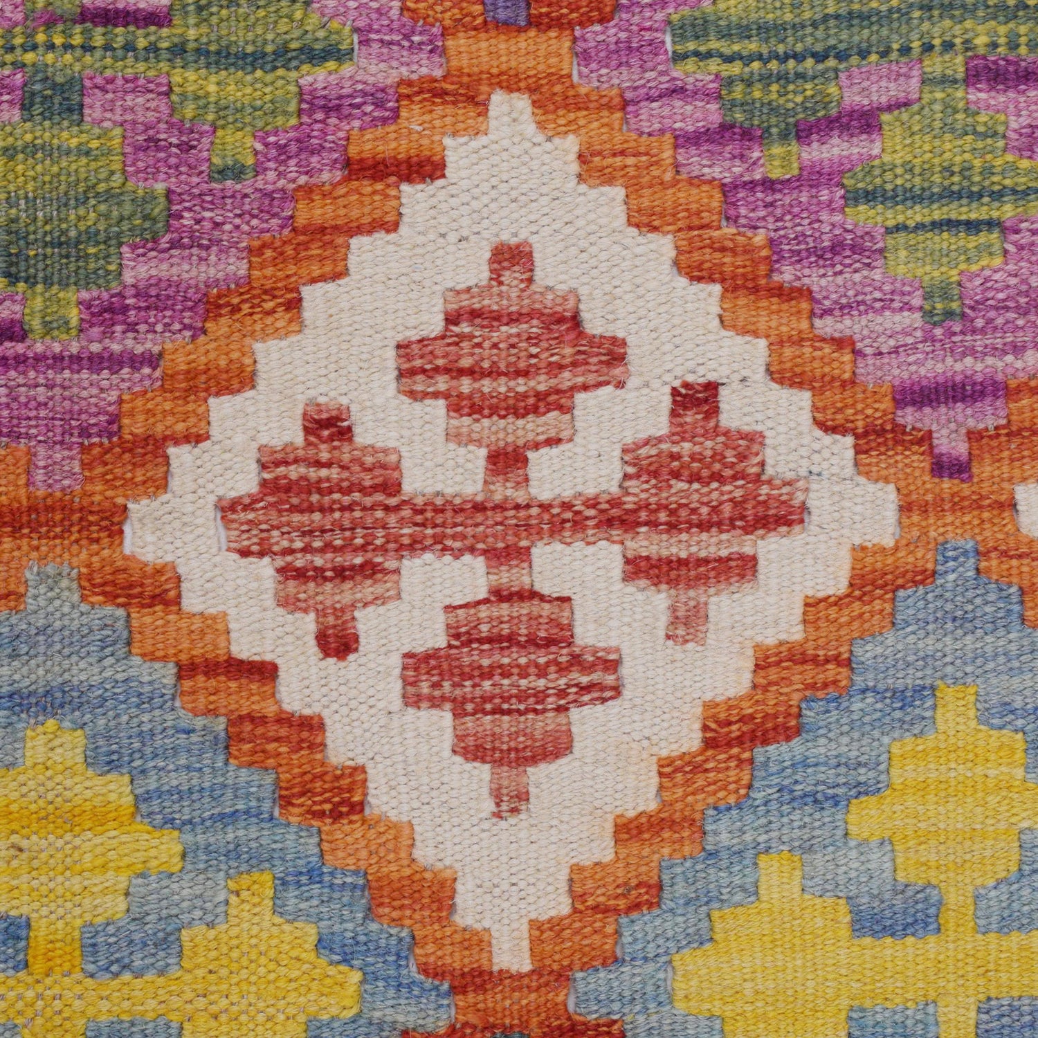Hand Knotted Afghan Style Kilim Runner 2' 9" x 9' 8" ft / 83 x 295 cm - No. B29457