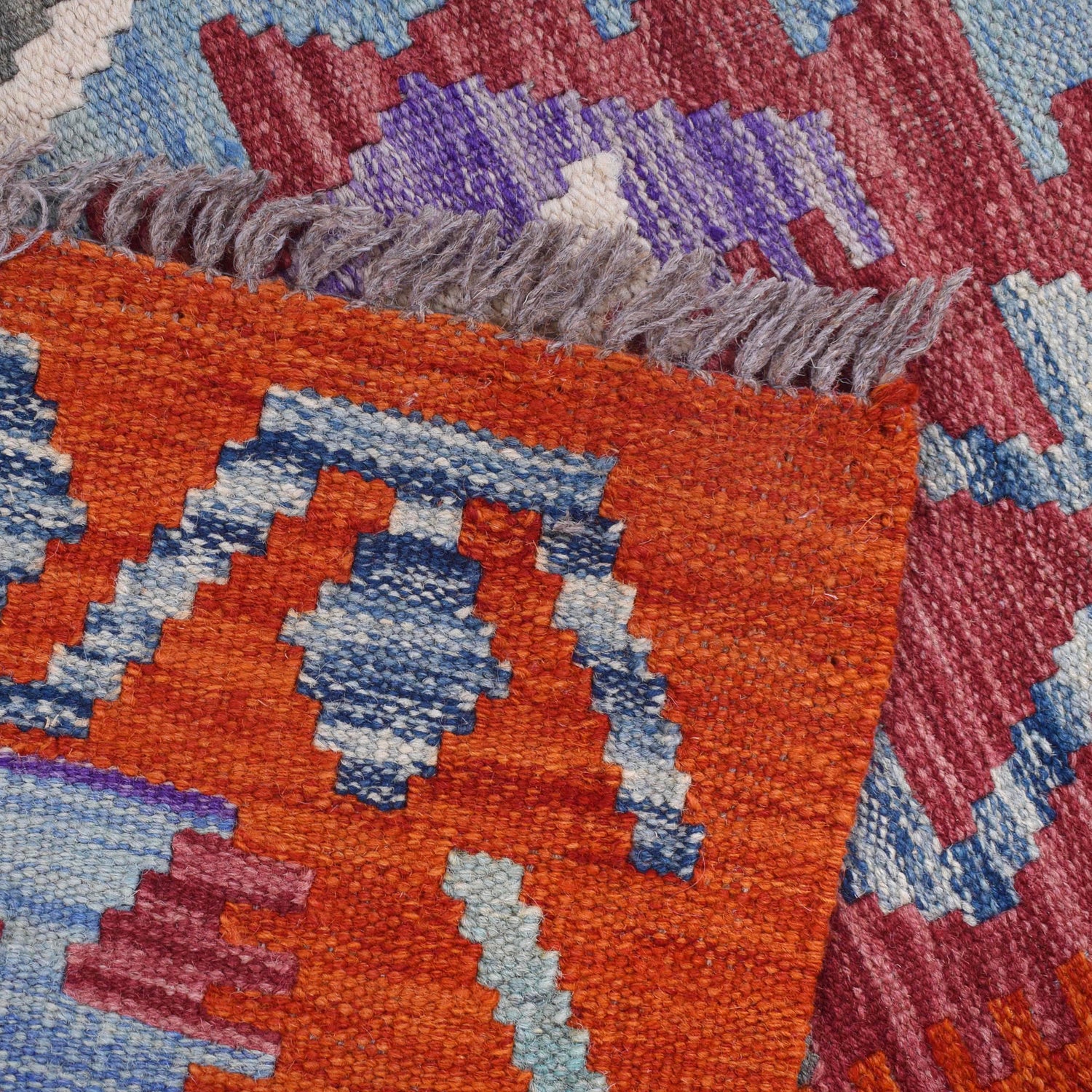 Hand Made Afghan Kilim 4' 3" x 5' 9" ft / 130 x 174 cm - No. B29463