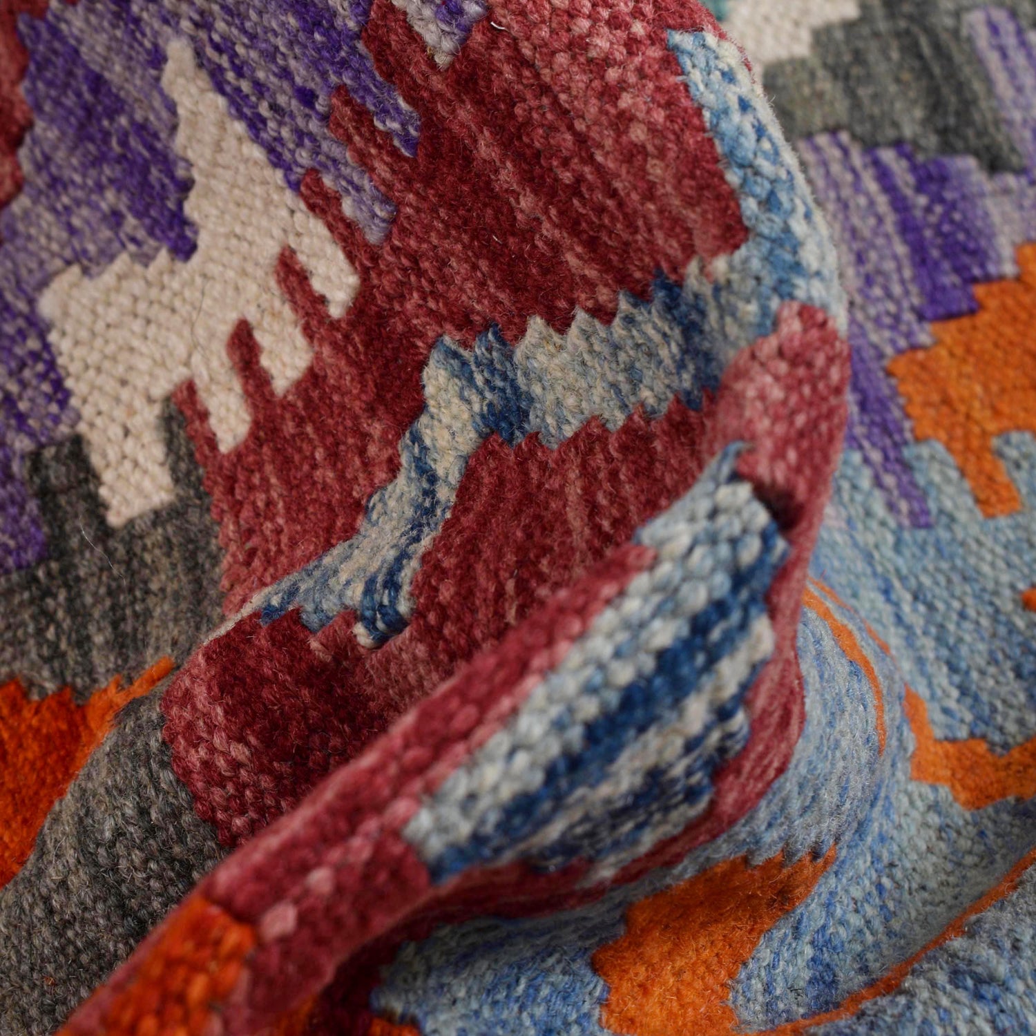 Hand Made Afghan Kilim 4' 3" x 5' 9" ft / 130 x 174 cm - No. B29463