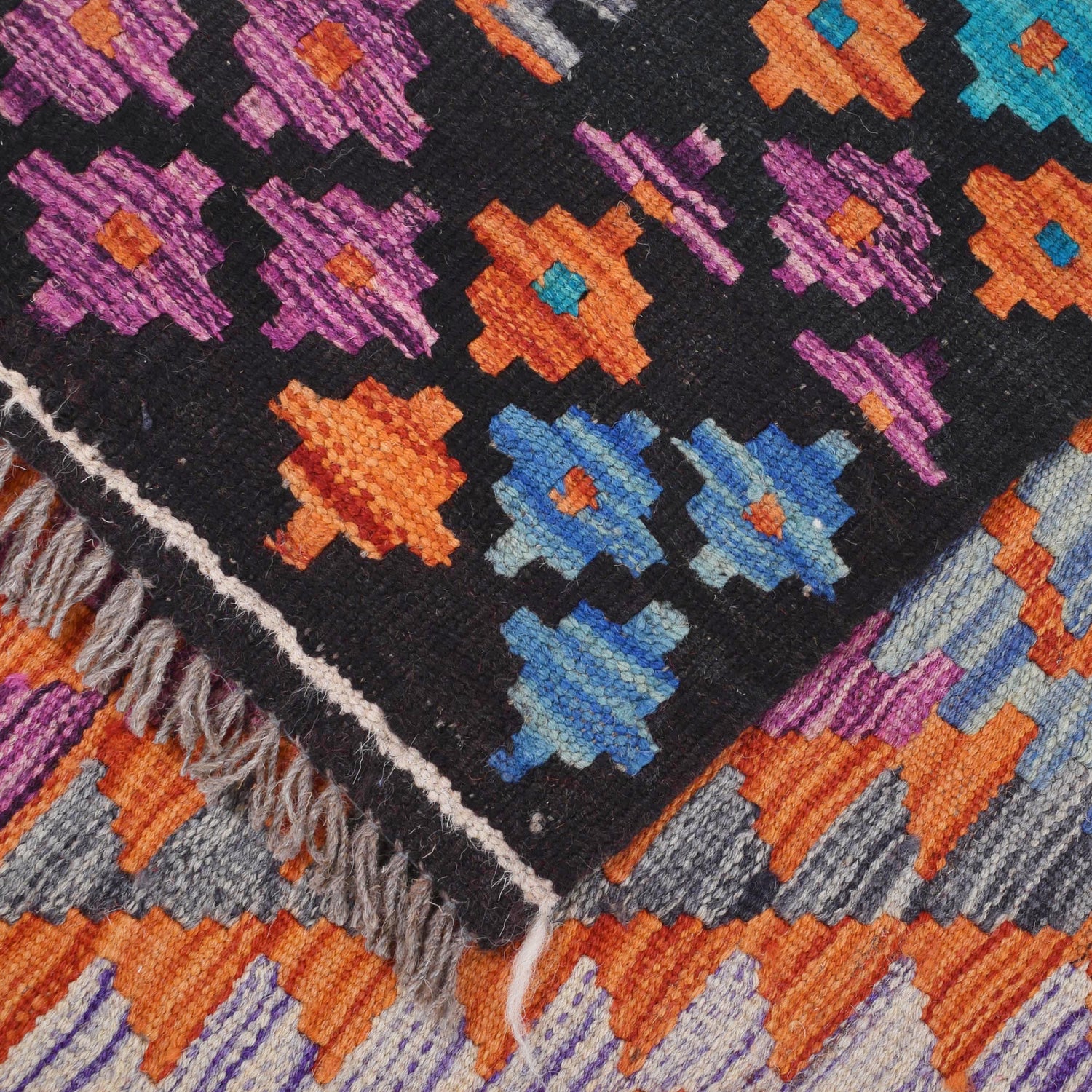 Handmade Vegetable Kilim 4' 0" x 6' 1" ft / 122 x 186 cm - No. B29467