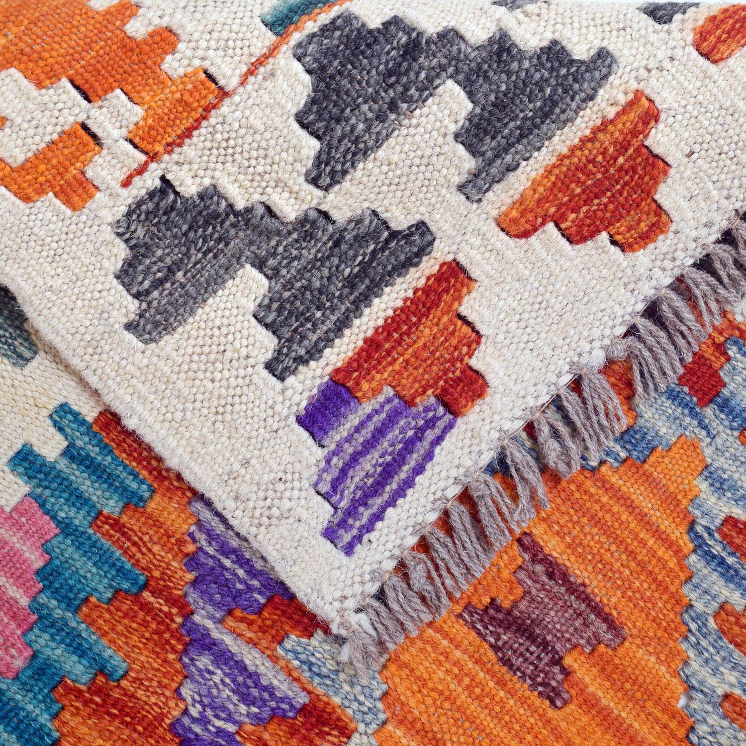 Handmade Vegetable Kilim Runner 2' 6" x 9' 7" ft / 75 x 293 cm - No. B29474