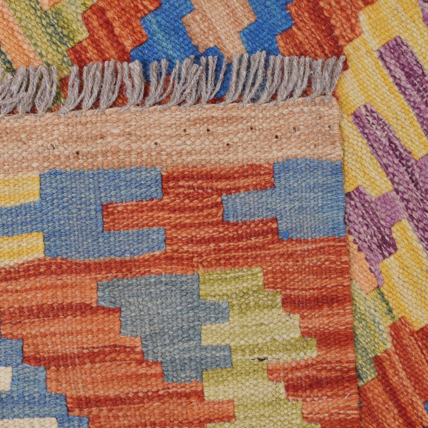 Handmade Afghan Vegetable Kilim Runner 2' 7" x 9' 5" ft / 80 x 288 cm - No. B29476