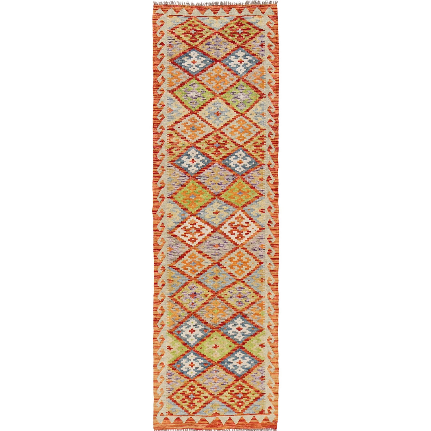 Long Kilim Runner 2' 6" x 9' 0" ft / 76 x 274 cm - No. B29479