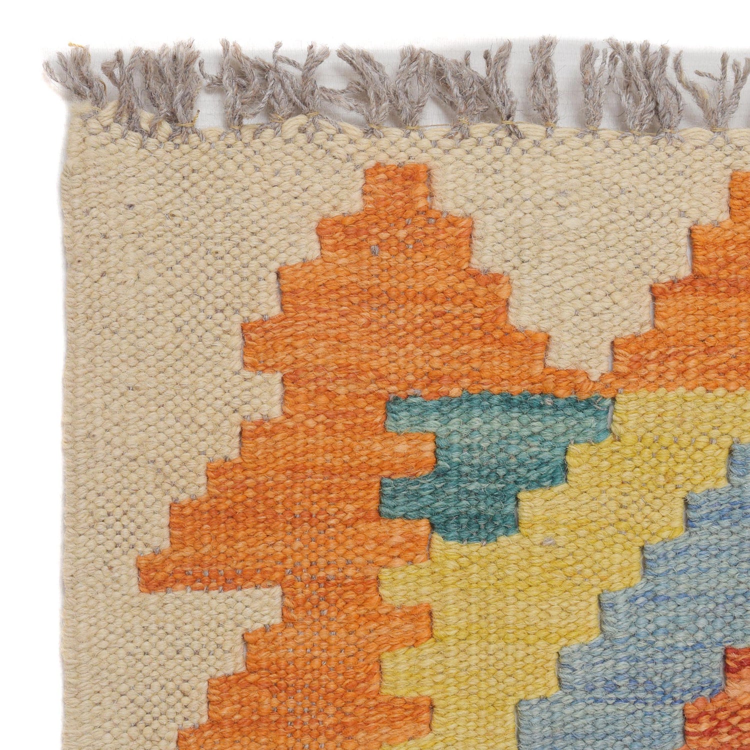 Hand Woven Wool Kelim Runner 2' 9" x 9' 8" ft / 85 x 294 cm - No. B29481