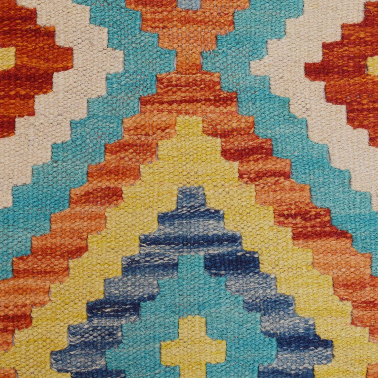 Hand Woven Wool Kelim Runner 2' 9" x 9' 8" ft / 85 x 294 cm - No. B29481