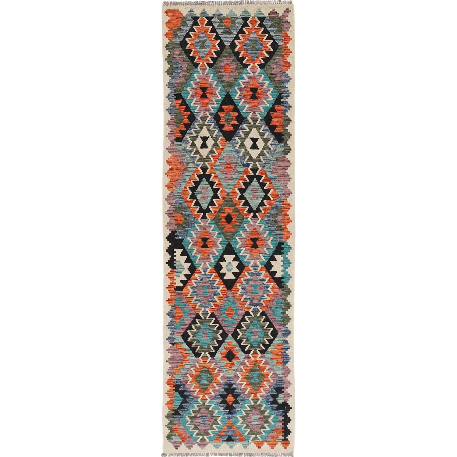 Long Chobi Kilim Runner 2' 7" x 9' 9" ft / 80 x 298 cm - No. B29485