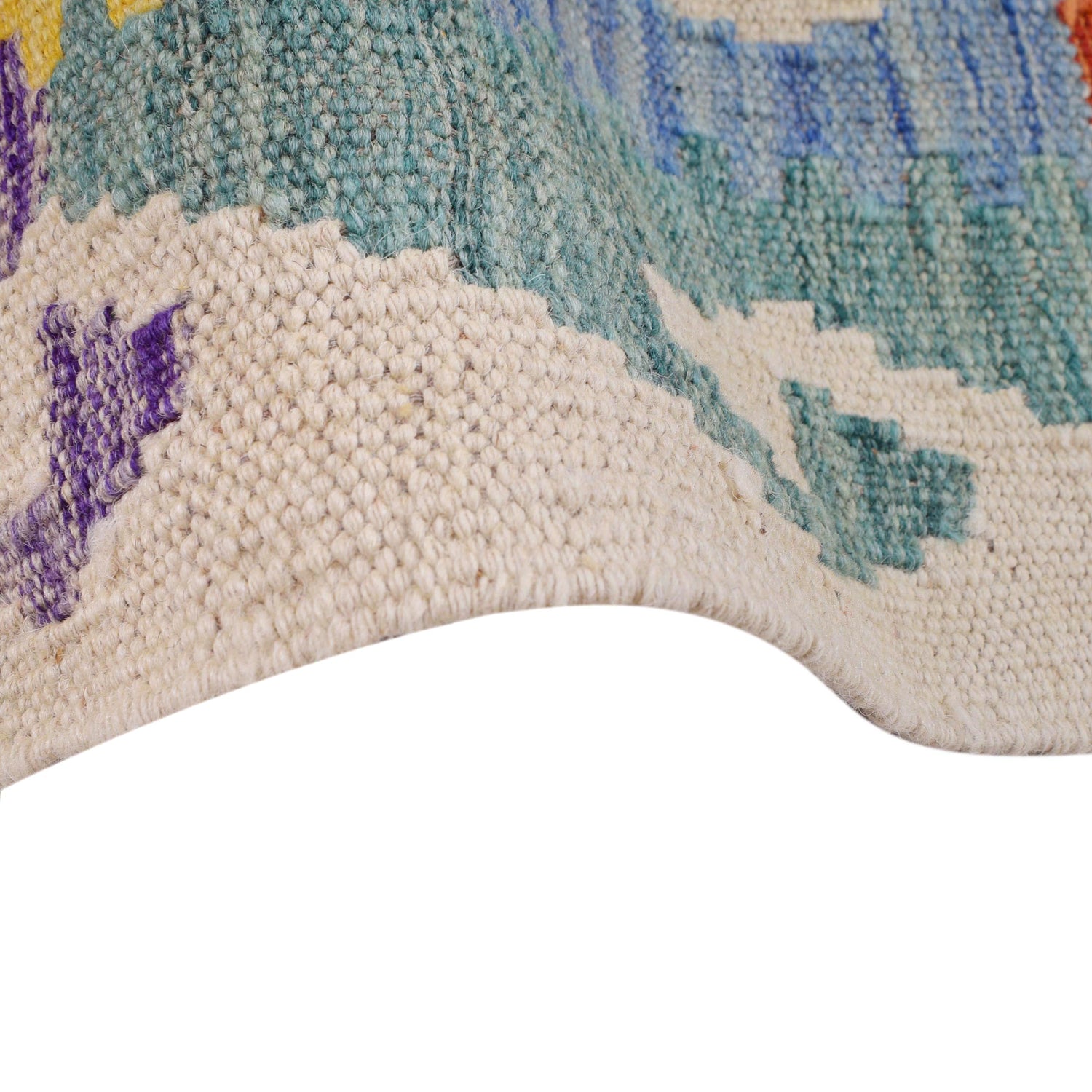 Hand Woven Wool Kelim Runner 2' 7" x 10' 1" ft / 80 x 307 cm - No. B29487