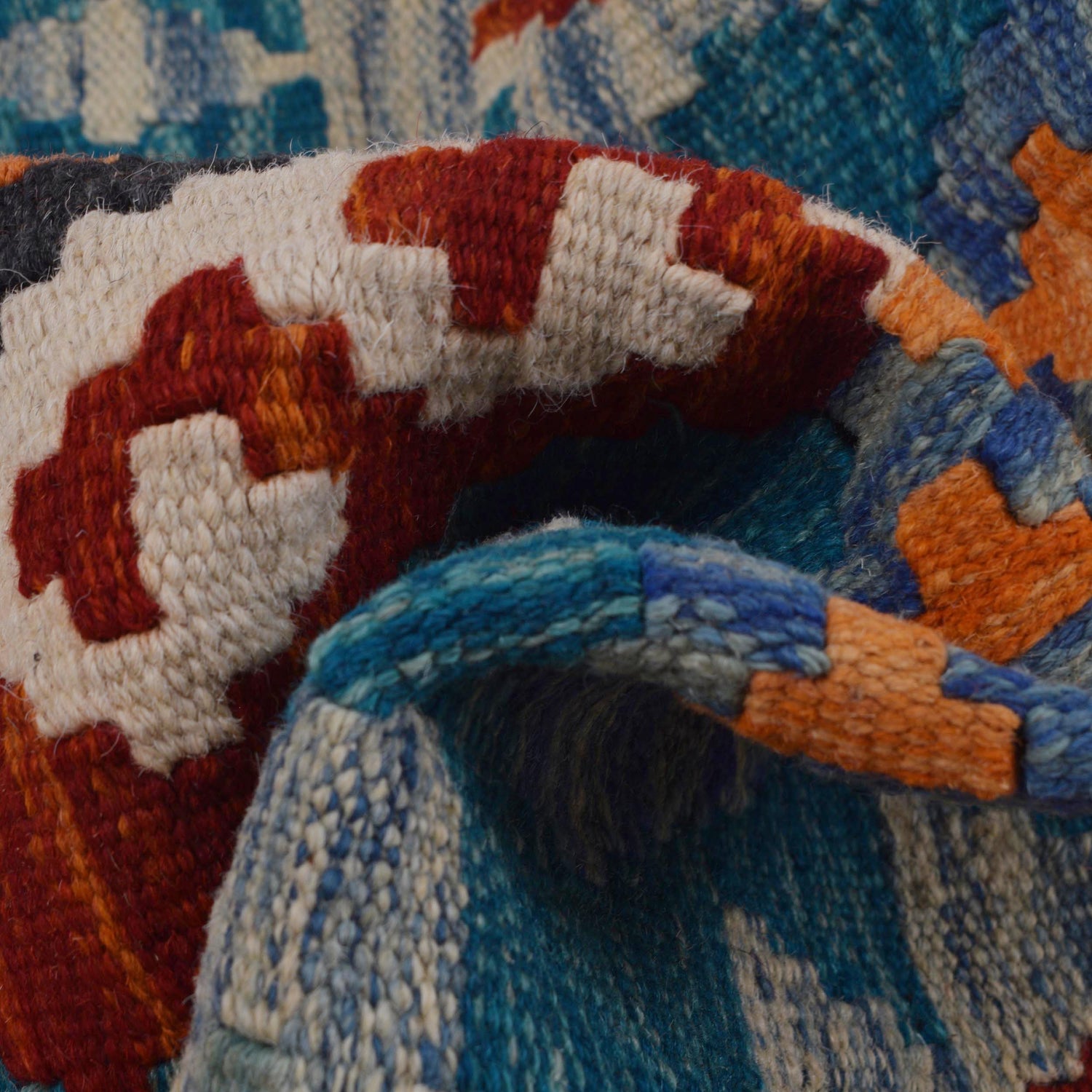 Hand Knotted Flatweave Kilim Runner 2' 9" x 8' 2" ft / 85 x249 cm - No. B29496