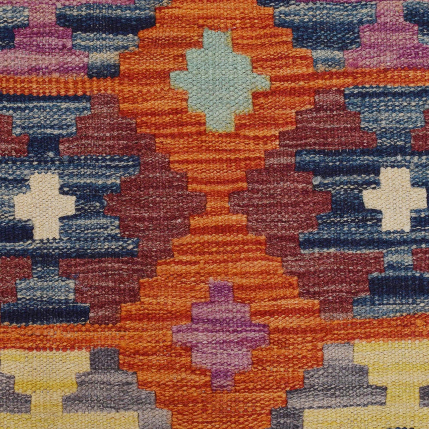 Handmade Turkish Design Wool Kilim Runner 2' 10" x 8' 1" ft / 86 x247 cm - No. B29516