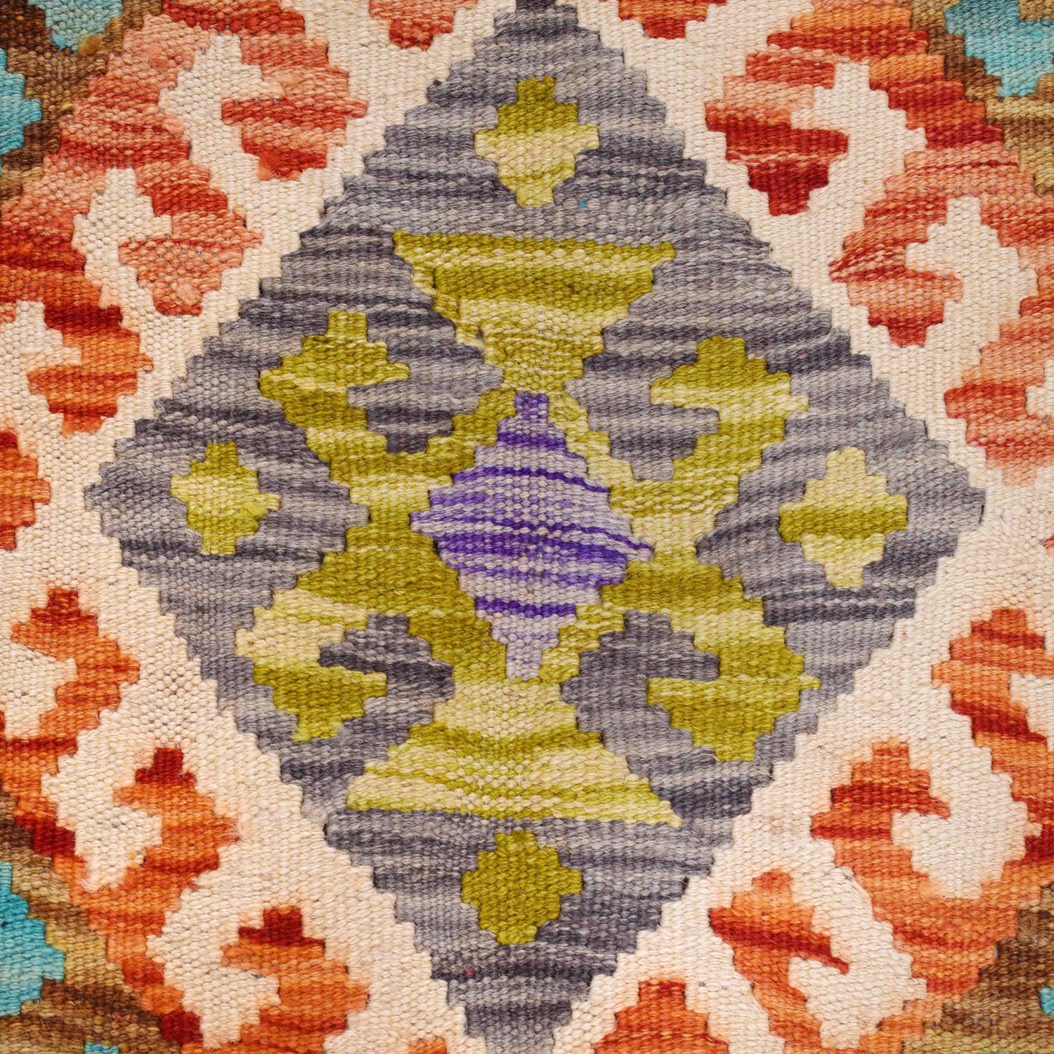 Handmade Turkish Design Wool Kilim 6' 7" x 10' 1" ft / 200 x 308 cm - No. B29518