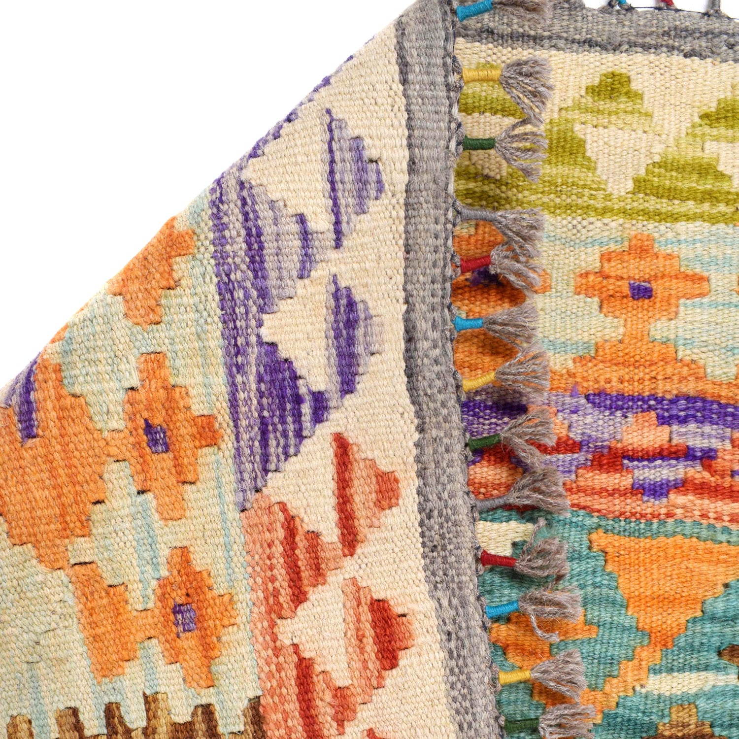 Handmade Turkish Design Wool Kilim 6' 7" x 10' 1" ft / 200 x 308 cm - No. B29518