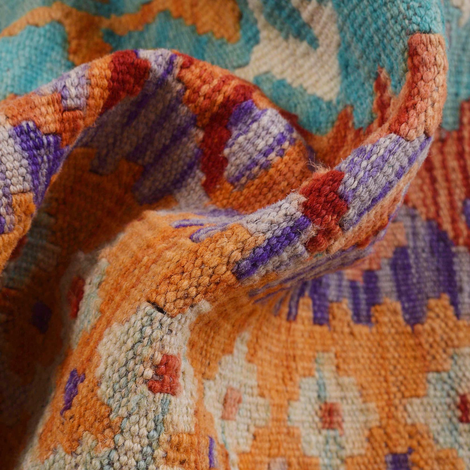 Handmade Turkish Design Wool Kilim 6' 7" x 10' 1" ft / 200 x 308 cm - No. B29518