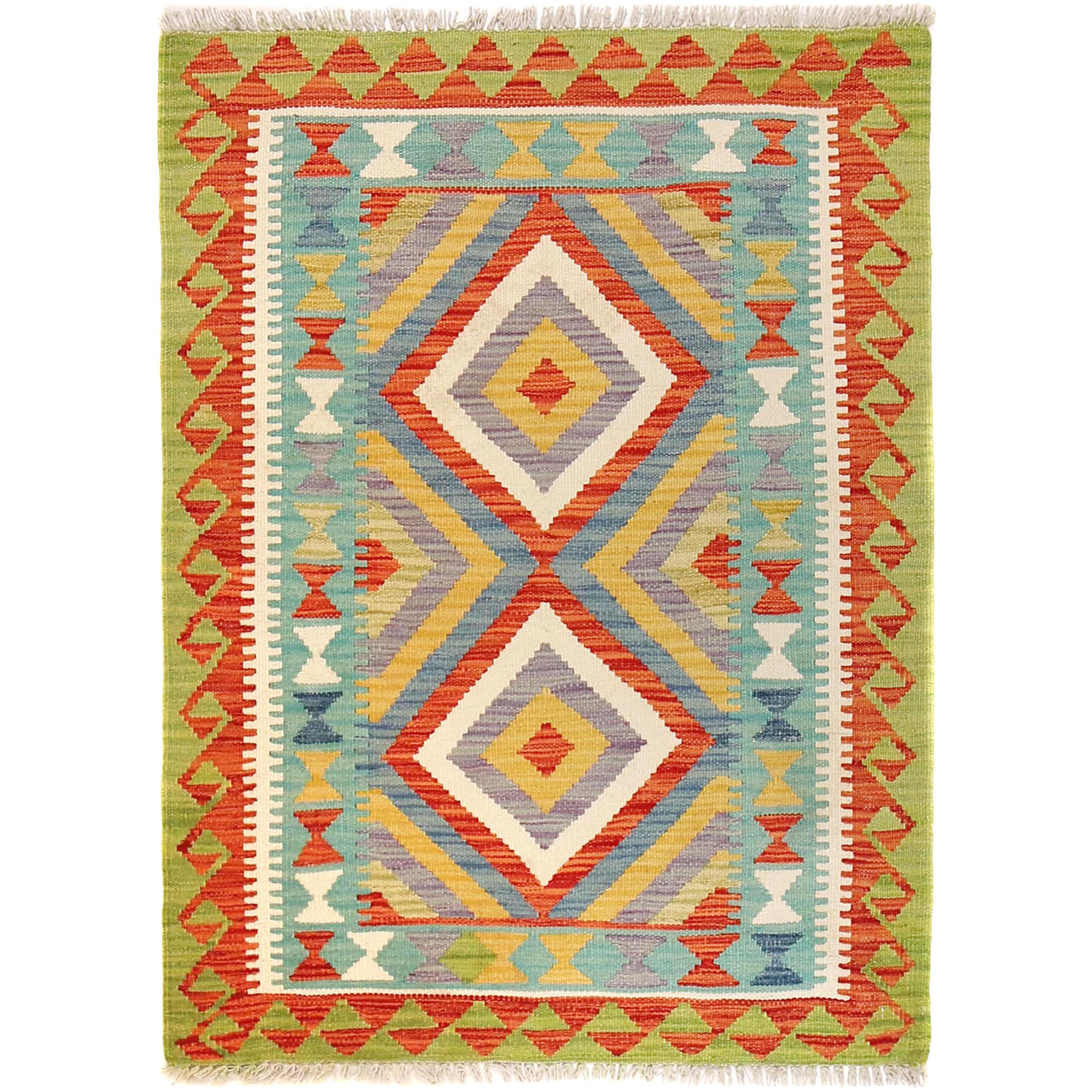 Handmade Vegetable Kilim 2' 7" x 3' 8" ft / 80 x 112 cm - No. B29537