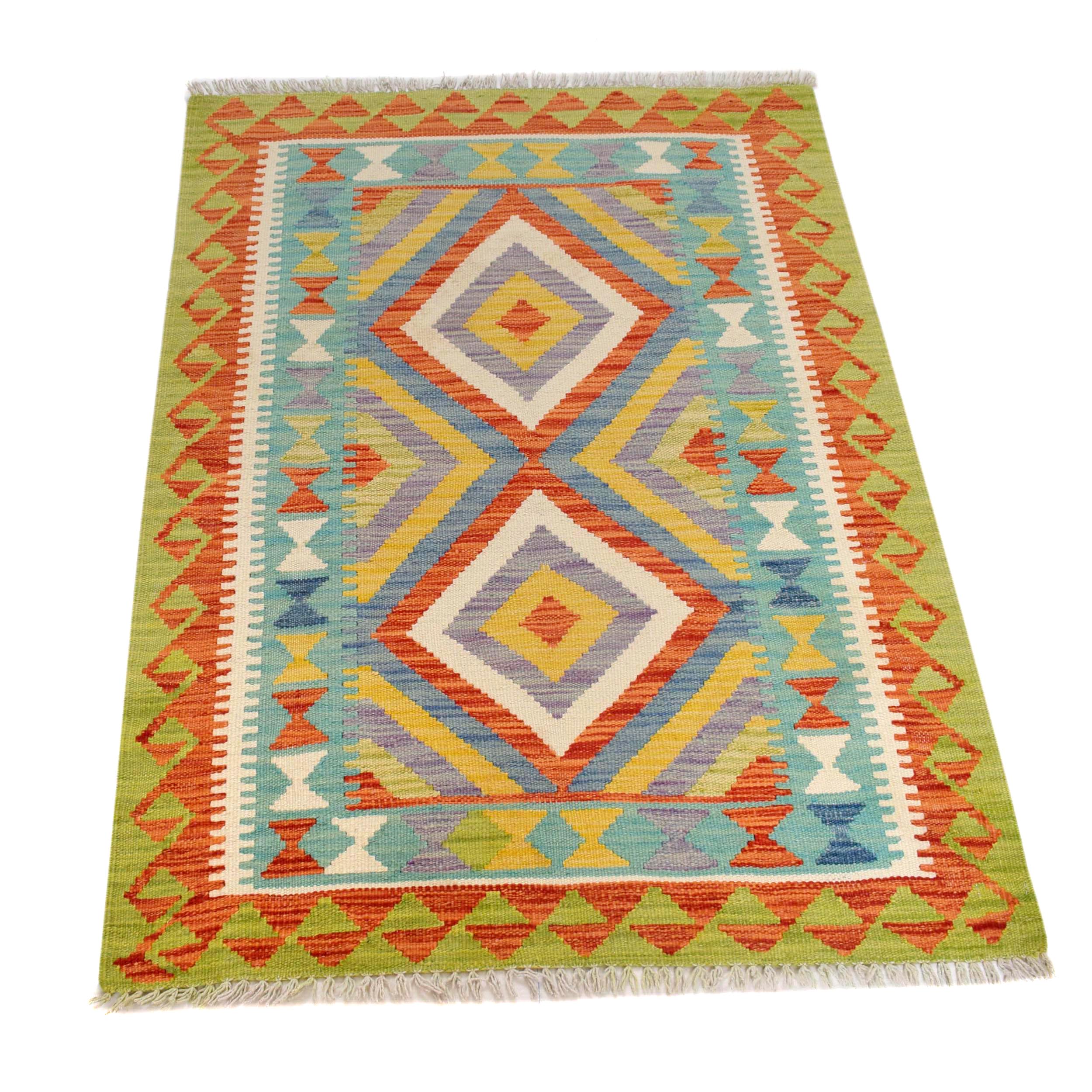 Handmade Vegetable Kilim 2' 7" x 3' 8" ft / 80 x 112 cm - No. B29537