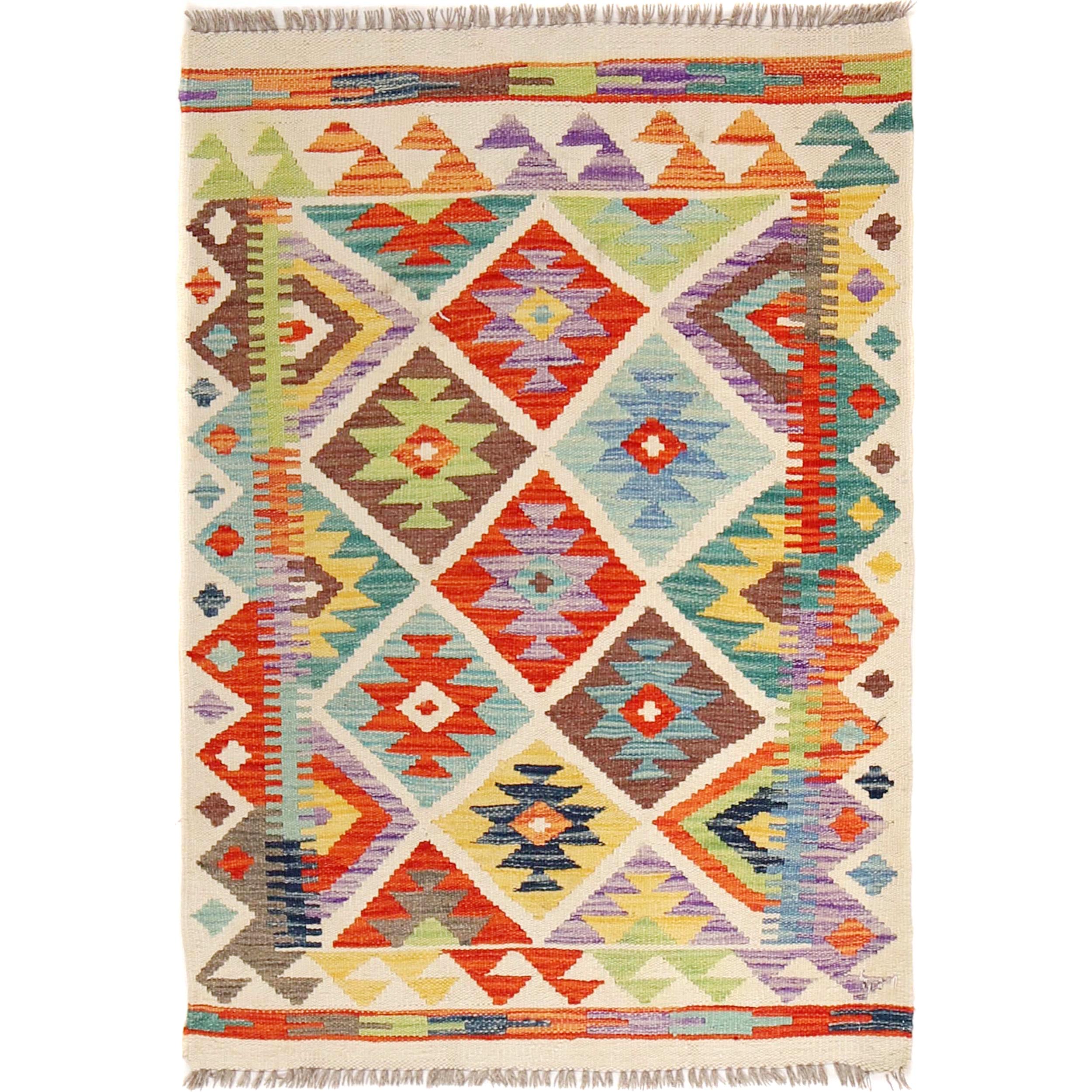 Small Size Chobi Kilim 2' 8" x 3' 10" ft / 81 x 117 cm - No. B29542