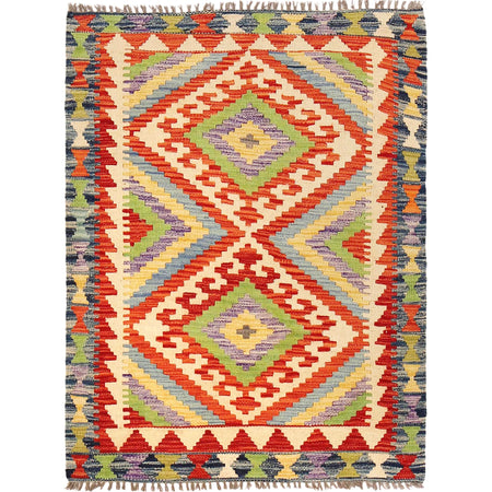 Handmade Vegetable Kilim 3' 0" x 4' 0" ft / 91 x 123 cm - No. B29562