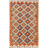 Hand Knotted Afghan Style Kilim 2' 7" x 3' 11" ft / 80 x 119 cm - No. B29579