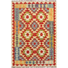 Handmade Turkish Design Wool Kilim 2' 9" x 4' 2" ft / 83 x 126 cm - No. B29582
