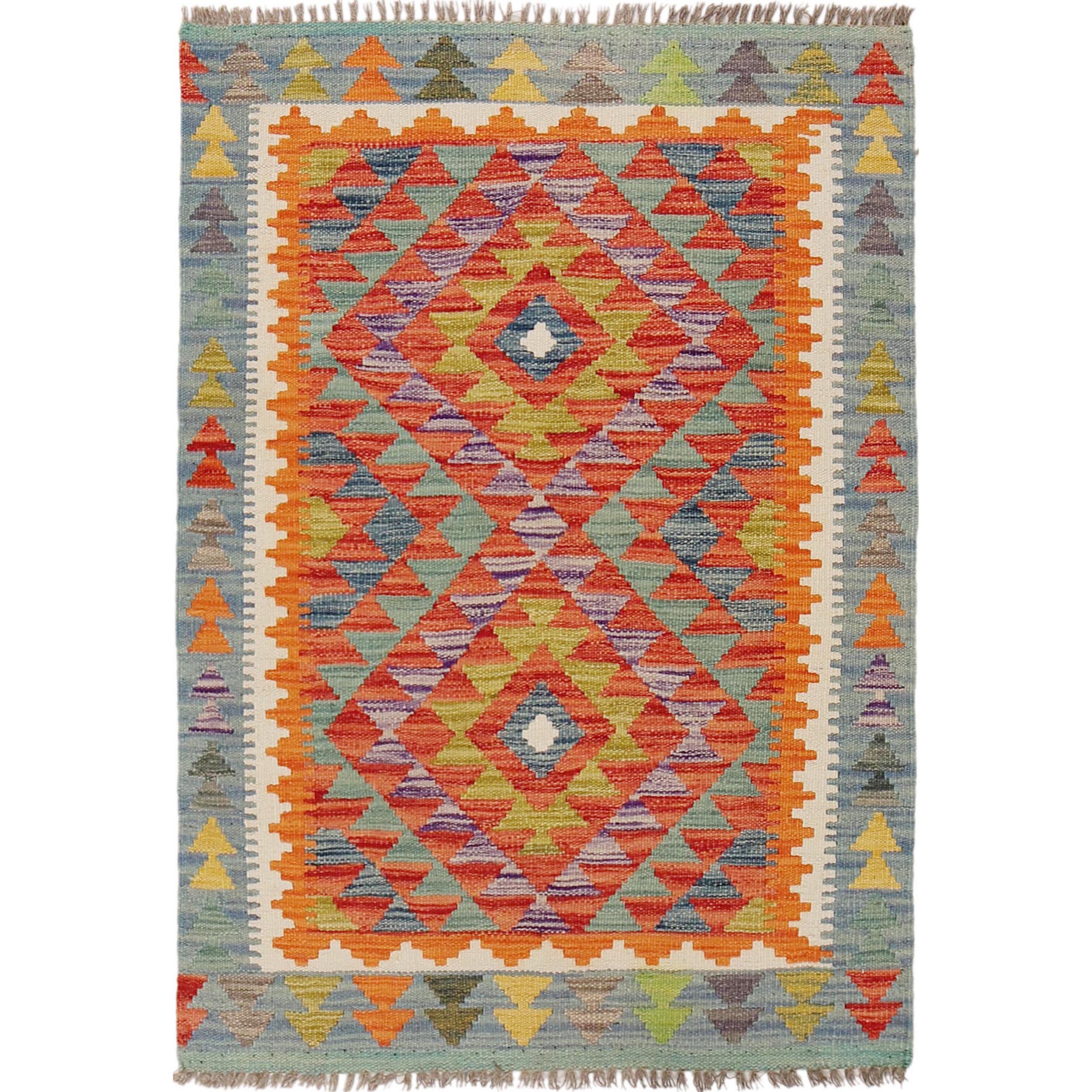 Small Size Chobi Kilim 2' 8" x 3' 11" ft / 82 x 120 cm - No. B29583