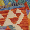 Colorful Flat-Weave Wool Kilim 2' 7" x 3' 9" ft / 79 x 114 cm - No. B29589
