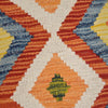 Colorful Flat-Weave Wool Kilim 2' 9" x 4' 2" ft / 84 x 128 cm - No. B29601