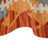 Colorful Flat-Weave Wool Kilim 2' 9" x 4' 2" ft / 84 x 128 cm - No. B29601