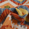 Colorful Flat-Weave Wool Kilim 2' 9" x 4' 2" ft / 84 x 128 cm - No. B29601