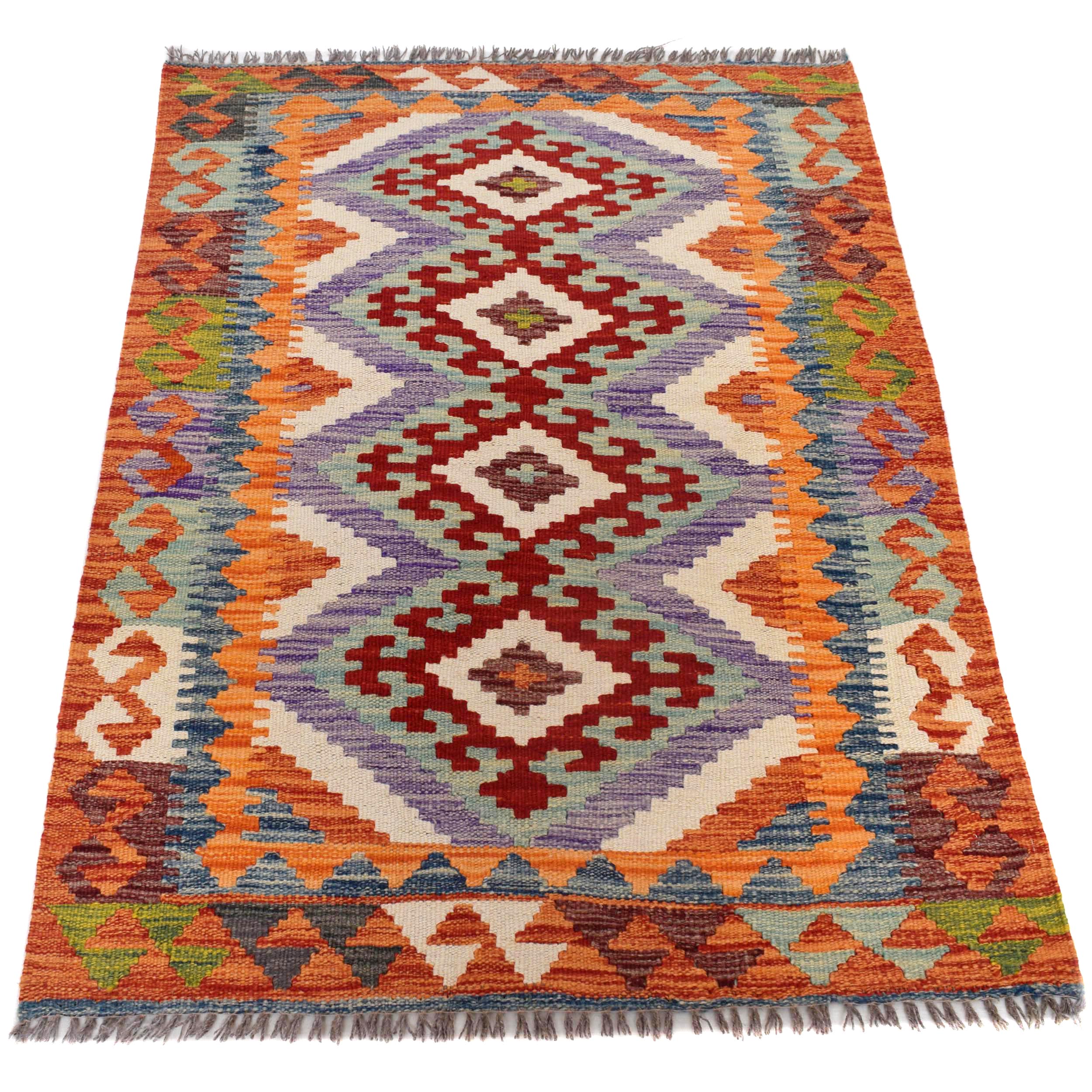 Handmade Vegetable Kilim 2' 11" x 4' 3" ft / 90 x 129 cm - No. B29602