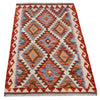 Colorful Flat-Weave Wool Kilim 2' 8" x 4' 0" ft / 81 x 123 cm - No. B29616