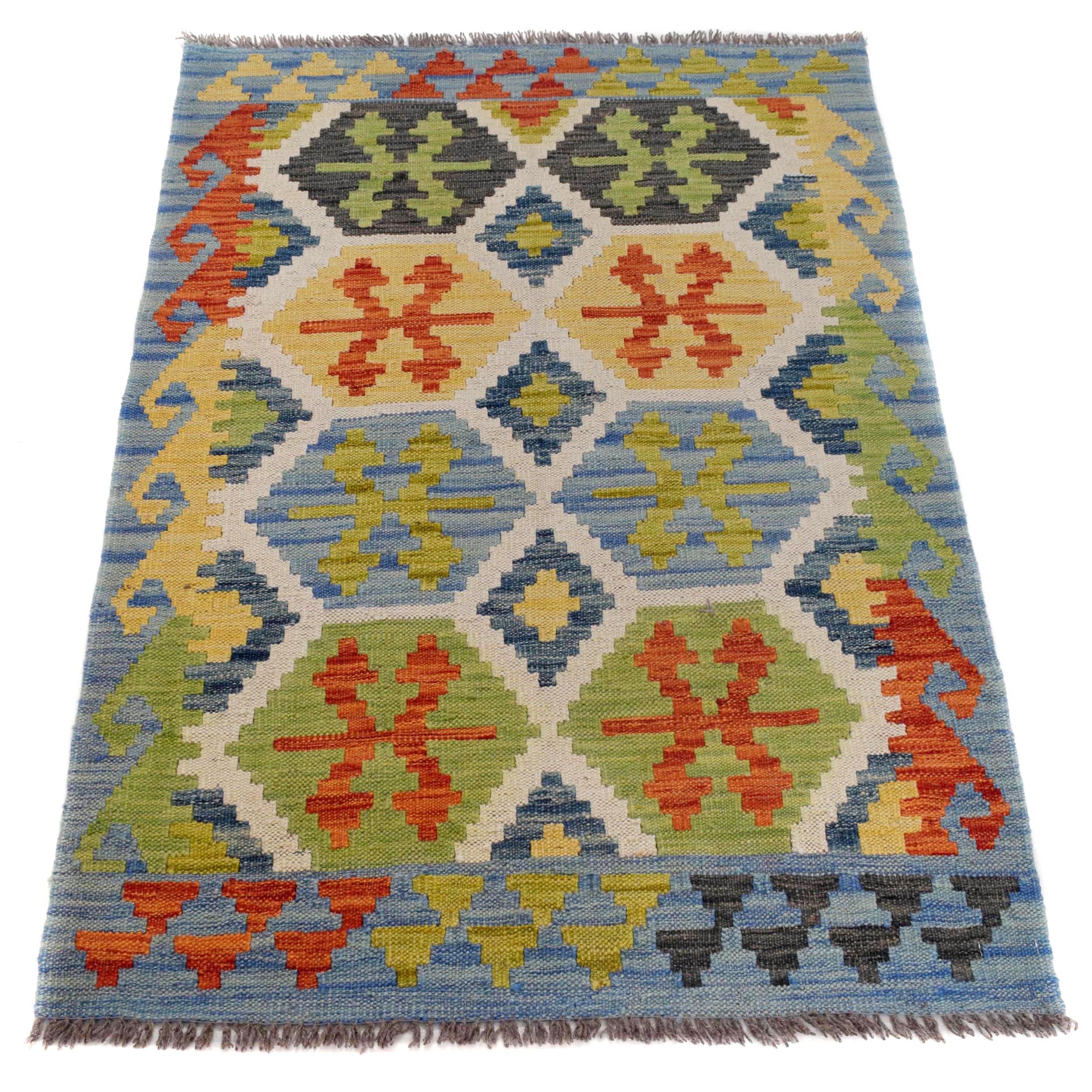 Hand Knotted Flatweave Kilim 2' 8" x 4' 0" ft / 81 x 122 cm - No. B29625