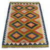 Hand Made Afghan Kilim 2' 9" x 3' 10" ft / 83 x 118 cm - No. B29627