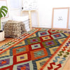 Hand Woven Wool Kelim 2' 9" x 4' 2" ft / 85 x 127 cm - No. B29680