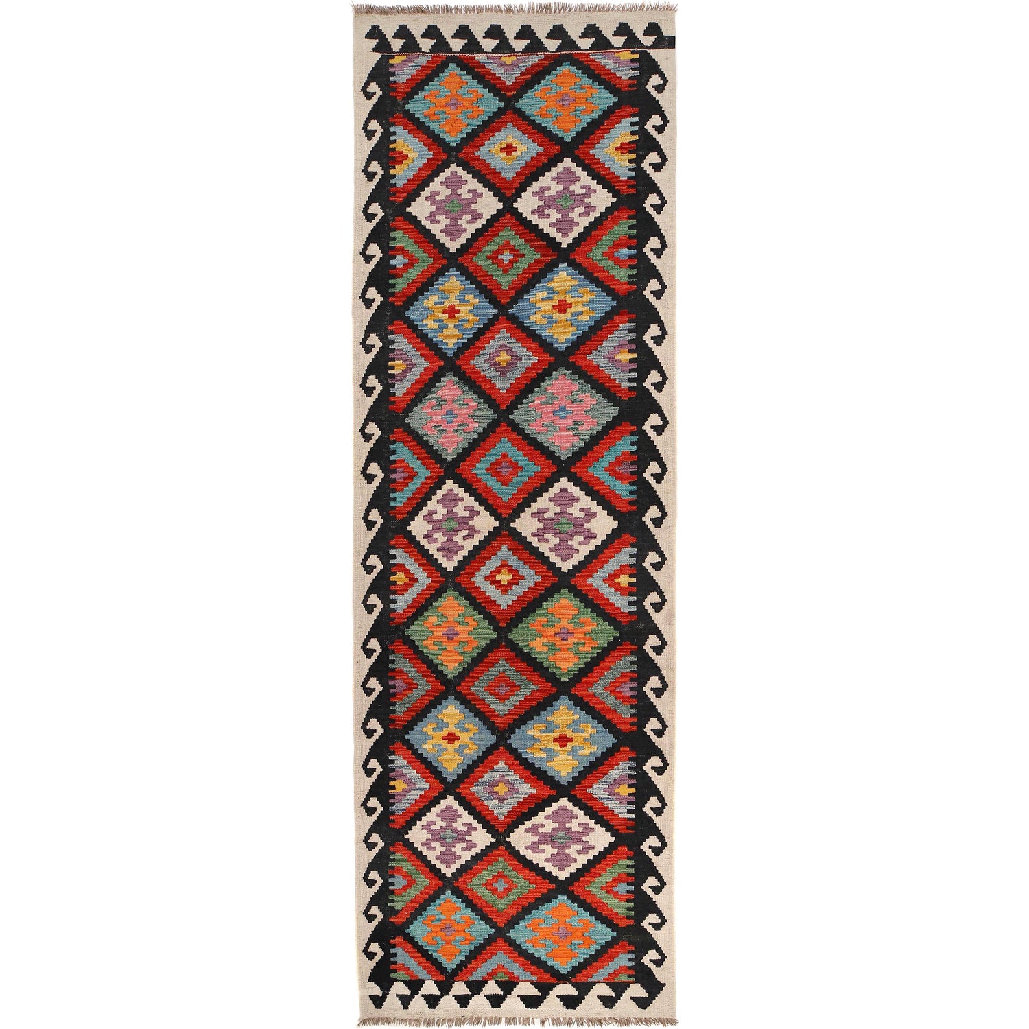 Long Chobi Kilim Runner 2' 9" x 10' 2" ft / 85 x 310 cm - No. B29685