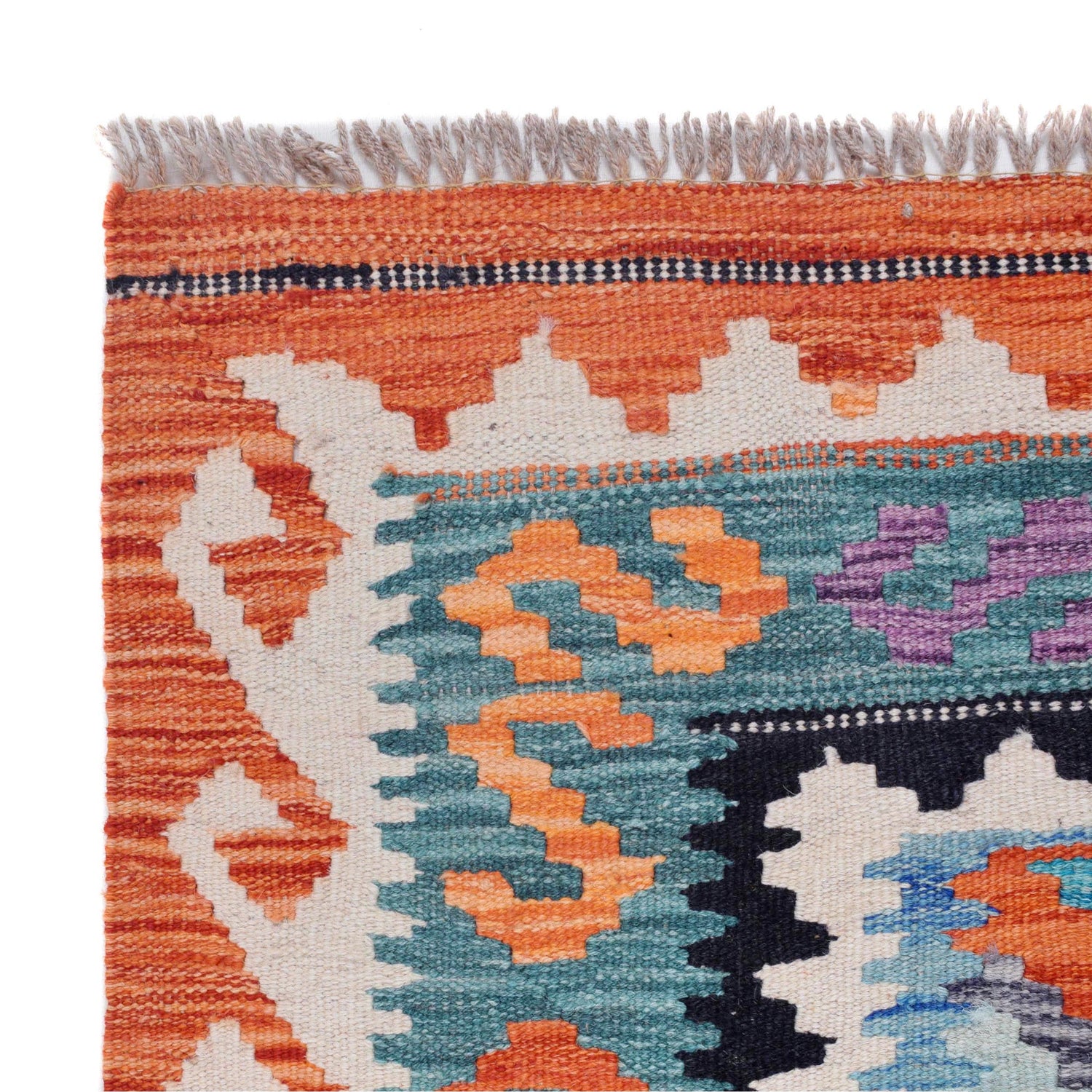 Hand Knotted Flatweave Kilim Runner 2' 11" x 9' 10" ft / 89 x 299 cm - No. B29686