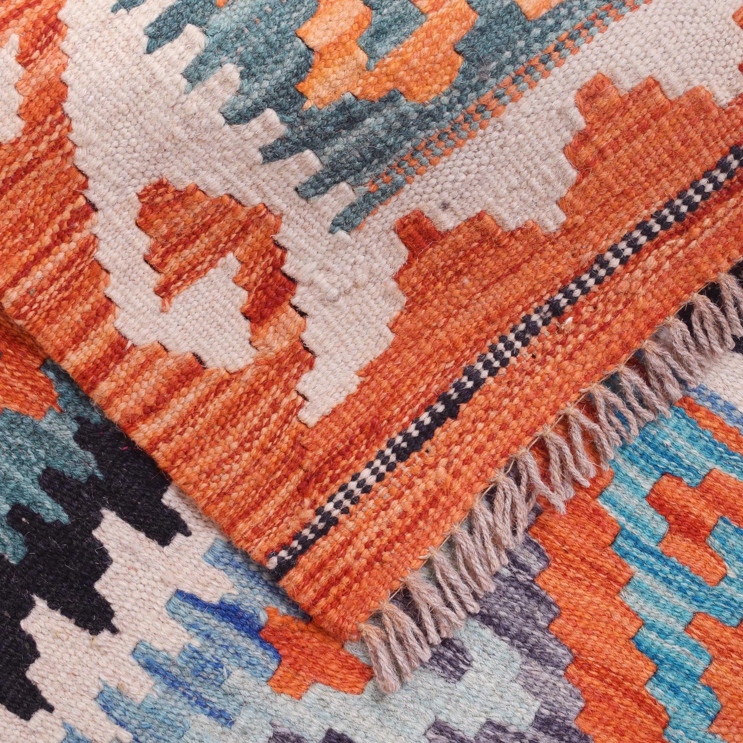 Hand Knotted Flatweave Kilim Runner 2' 11" x 9' 10" ft / 89 x 299 cm - No. B29686