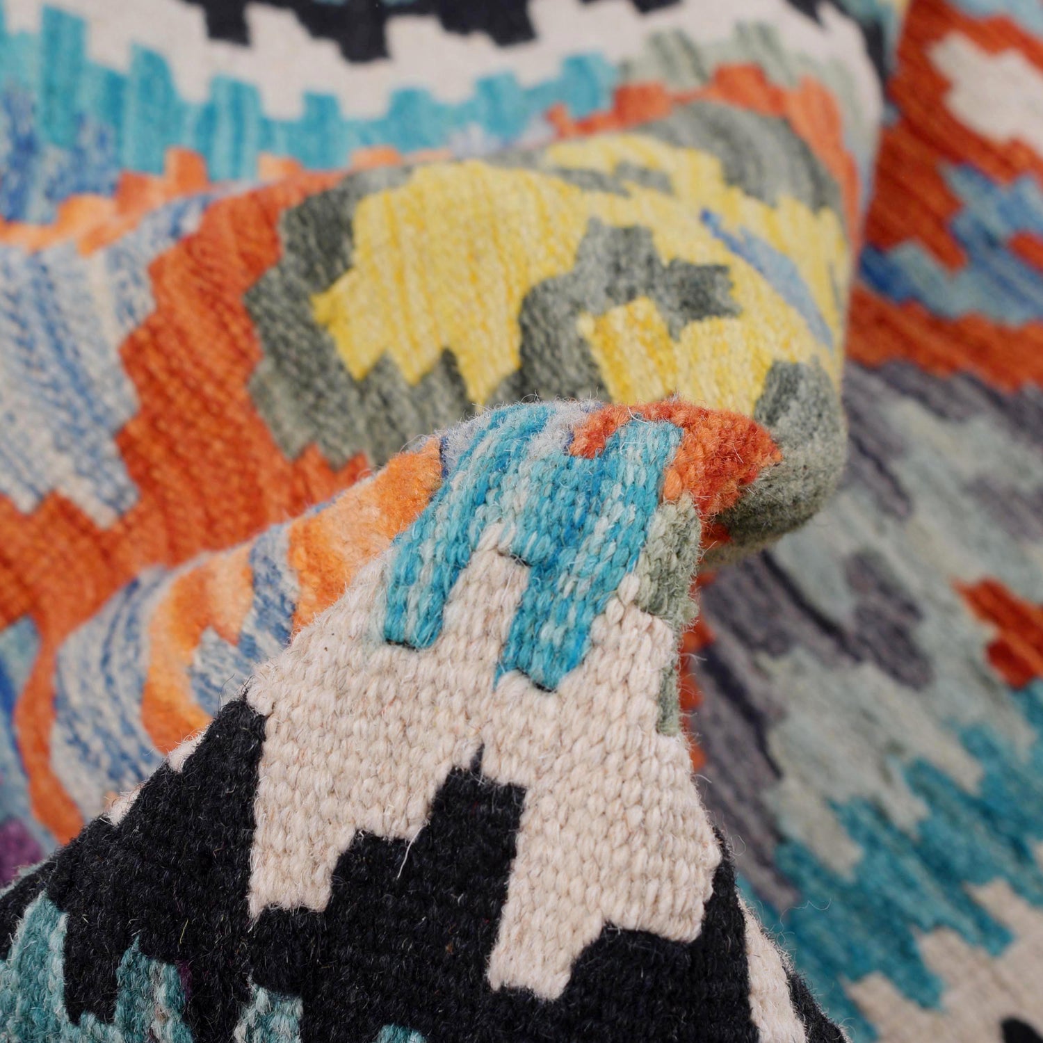 Hand Knotted Flatweave Kilim Runner 2' 11" x 9' 10" ft / 89 x 299 cm - No. B29686