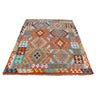 Hand Made Afghan Kilim 5' 0" x 6' 7" ft / 152 x 201 cm - No. B29702
