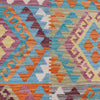 Hand Made Afghan Kilim 5' 0" x 6' 7" ft / 152 x 201 cm - No. B29702