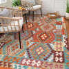 Hand Made Afghan Kilim 5' 0" x 6' 7" ft / 152 x 201 cm - No. B29702