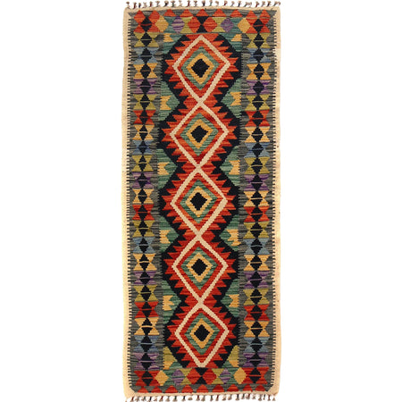 Handmade Vegetable Kelim Runner 2' 6" x 6' 5" ft / 75 x 195 cm - No. B29721