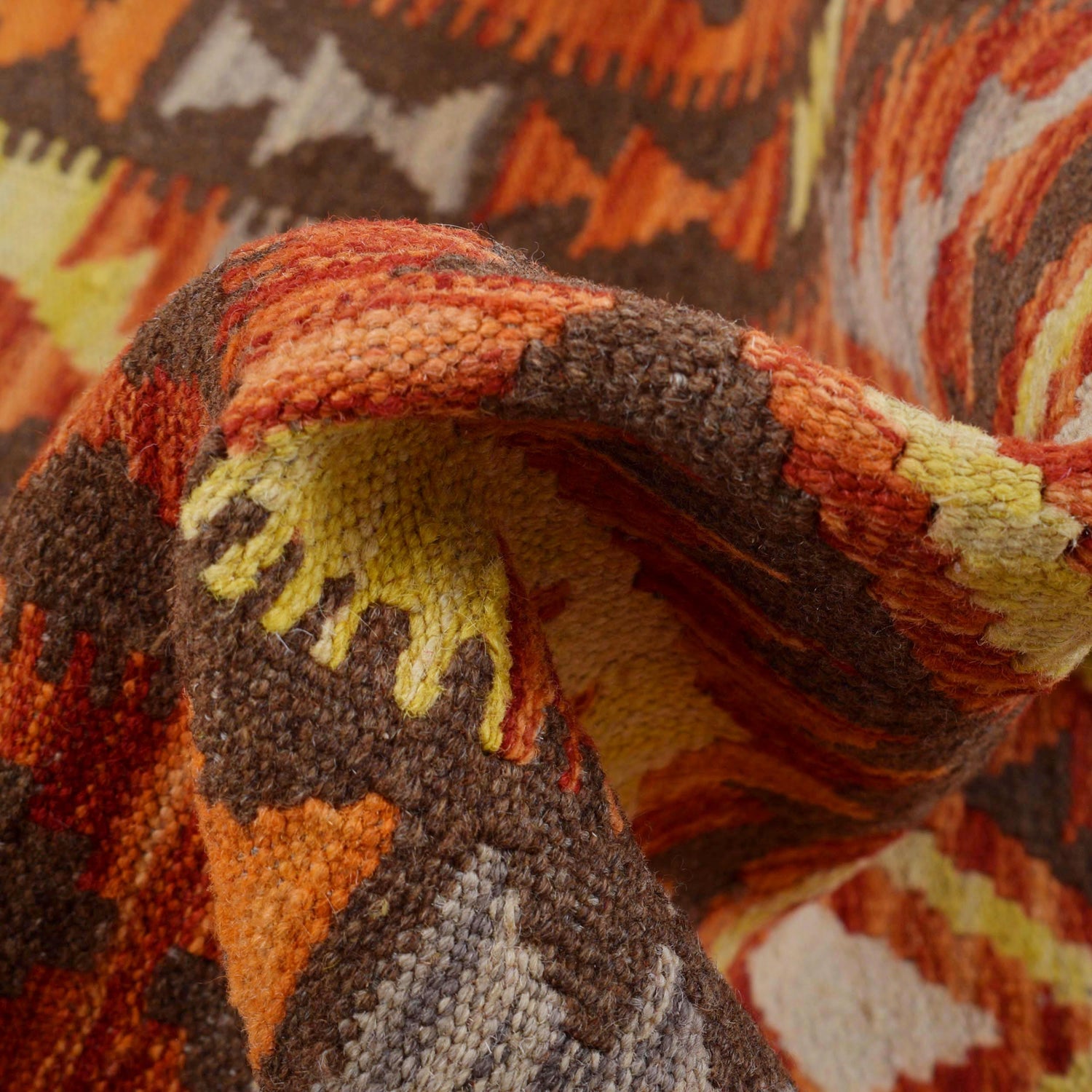 Hand Knotted Flatweave Kilim Runner 2' 11" x 6' 4" ft / 88 x192 cm - No. B29735