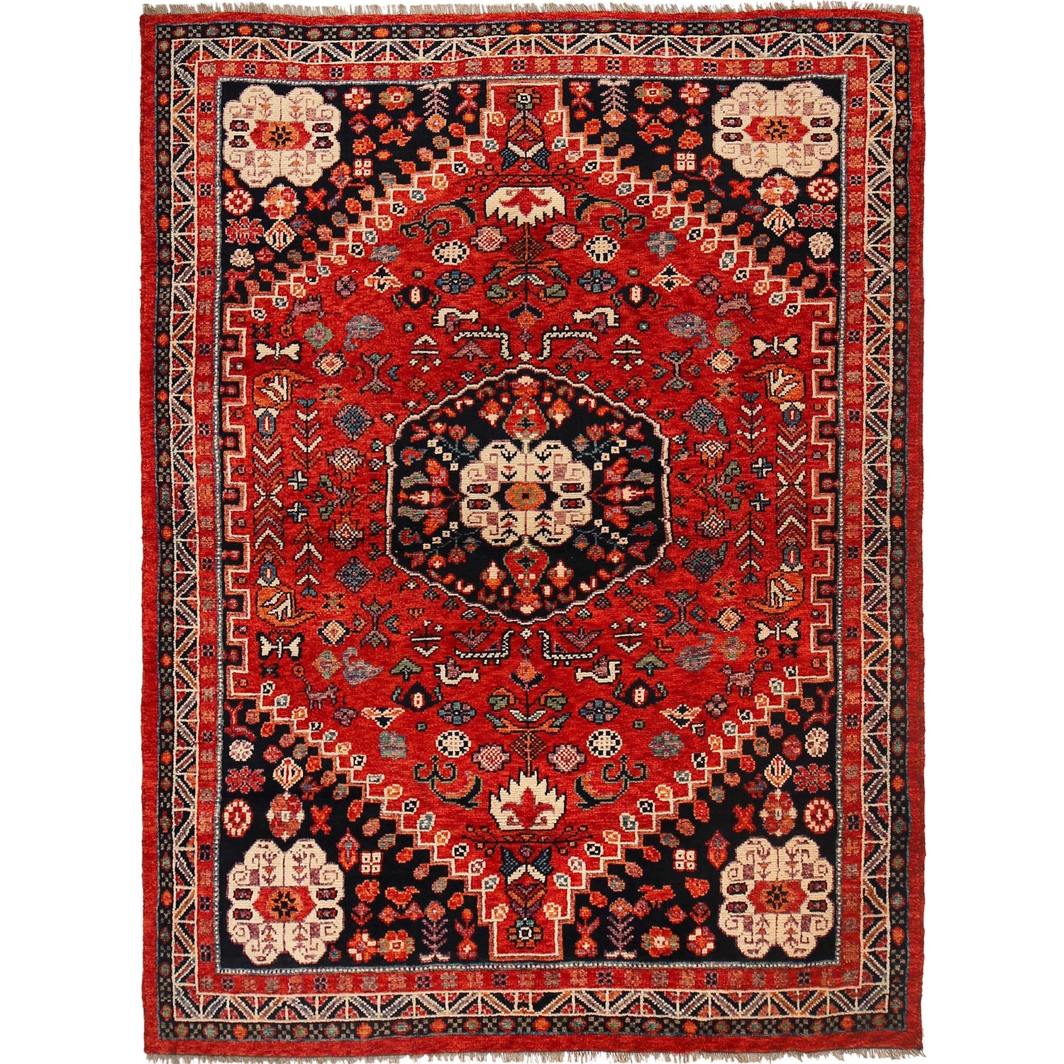 Persian Shirazi Design Carpet 5' 7" x 7' 7" ft / 169 x 230 cm - No. B29780