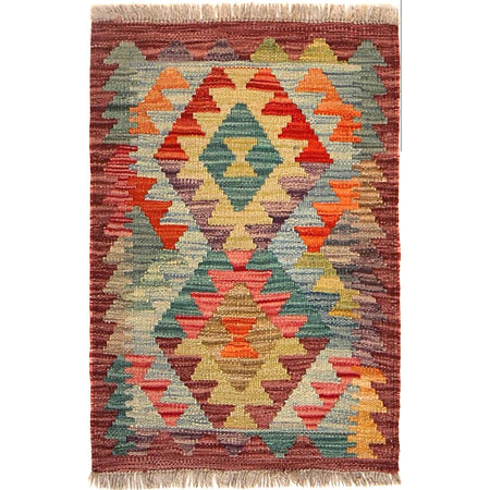 Small Size Chobi Kilim 1' 6" x 2' 2" ft / 46 x 67 cm - No. B29792